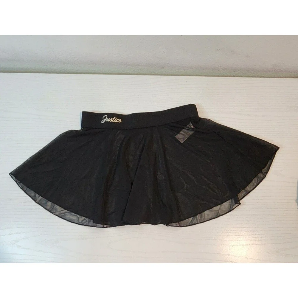 JUSTICE GIRL LIGHWEIGHT DOFTBLACK BALLET FOR GIRLS DANCE SIZE MEDIUM (10)